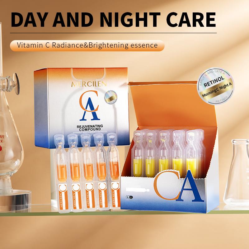 MERCILEN Morning C and Night A Essence Combination Moisturizing Moisturizing Moisturizing and Moisturizing Facial Anti -Wrinkle Anti -Wrinkle Essence