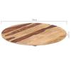 Dessus de table Bois solide Rond 15-16 mm 70 cm