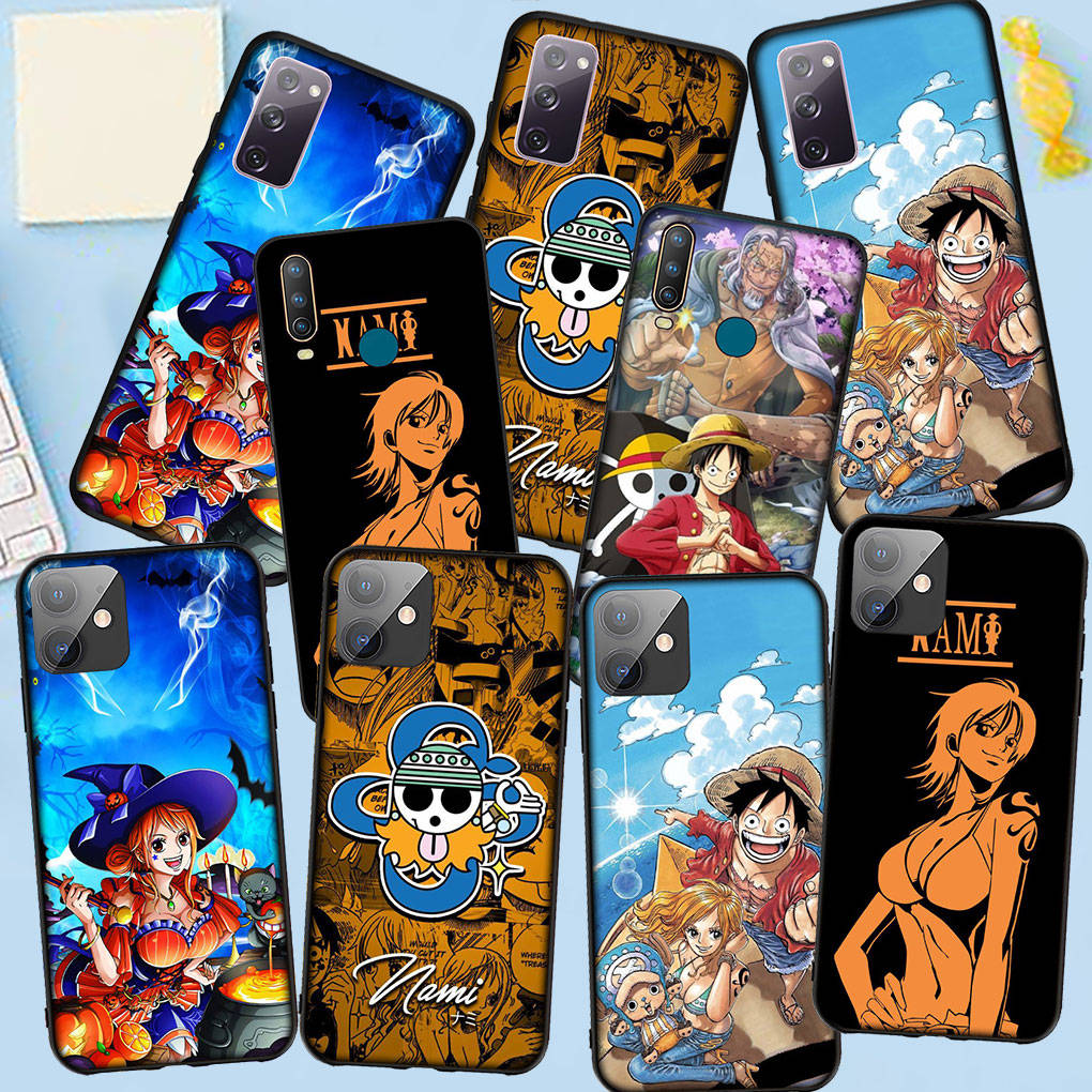 Phone Case for Samsung Galaxy S25 S24 S23 iPhone 16 15 Xiaomi Redmi Note 14 13 12 16E 11 Pro Max XR OPPO Moto Huawei Nami Poster Luffy One Piece Cover