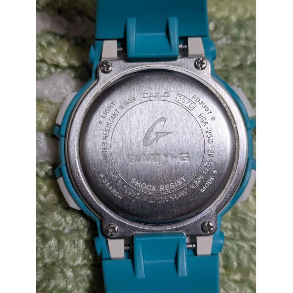 Used CASIO BABY-G BGA-250-2AJF Watch Turquoise