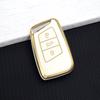 Car Key Case Shell for VW Volkswagen Passat B8 Magotan Skoda Superb A7 Kodiaq Seat Models Golden Line 3 Buttons Protective Case