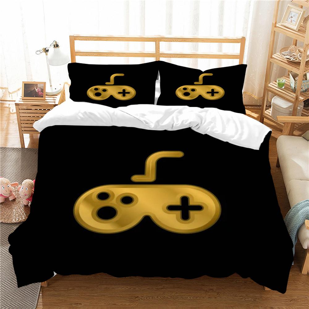 Home Textiles Bed Quilt Cover Bedding Set 3D Gamer Duvet Cover Comfortable Bedclothes Microfiber Quilt Cover