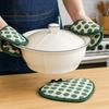 2pcs Polka Dot Heat Insulation Pad Thickened Cotton Coasters Multi-functional Oven Mitts  Oven Use