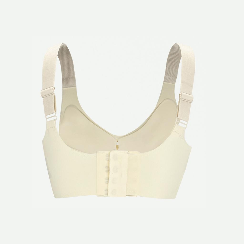 Wireless Seamless V Neck Bra for Women Stretchy Soft Fabric Comfortable Support Wide Straps Non Padded Everyday Wear