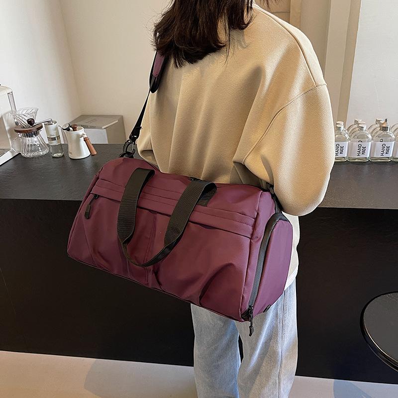 Simple Leisure Training Fitness Bag Dry and Wet Separation Business Trip Large Capacity with Shoe Warehouse Storage Hand Luggage Bag
