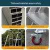 Jun Ding Ying Thickened 3-Step Aluminum Alloy Mobile Climbing Platform Ladder