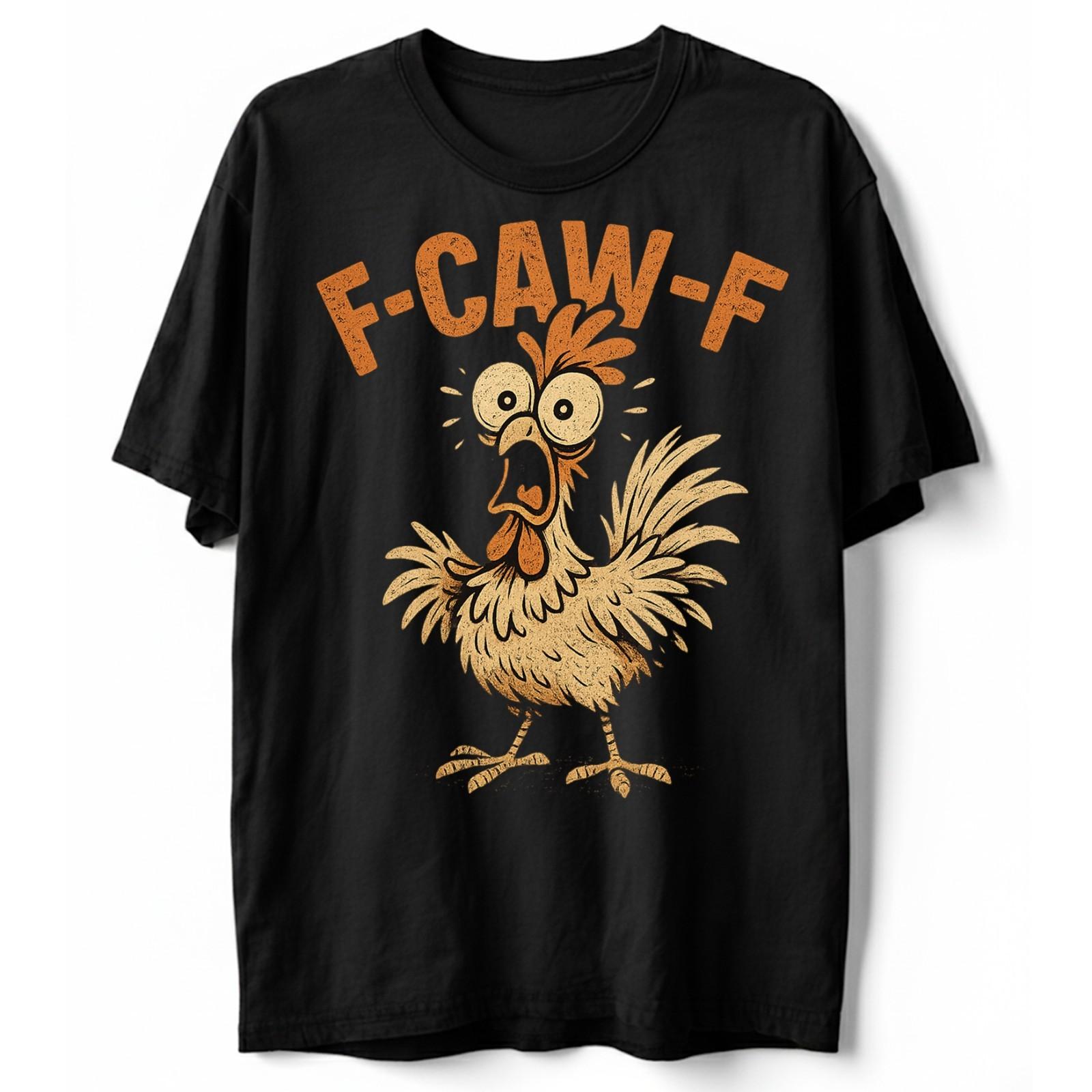 F-CAW-F Chicken Sarcastic Shirt, Funny Clucking Hen Joke Vintage Distressed Tee M