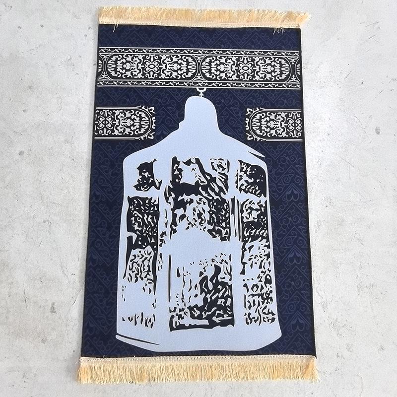 Plush Crystal Velvet Embossed Carpet for Living Room or Prayer Space