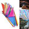 1Set Colorful 25m Triangle Flag Pennant Bunting String Banner Garland Festival Party Holiday Home Garden Decoration