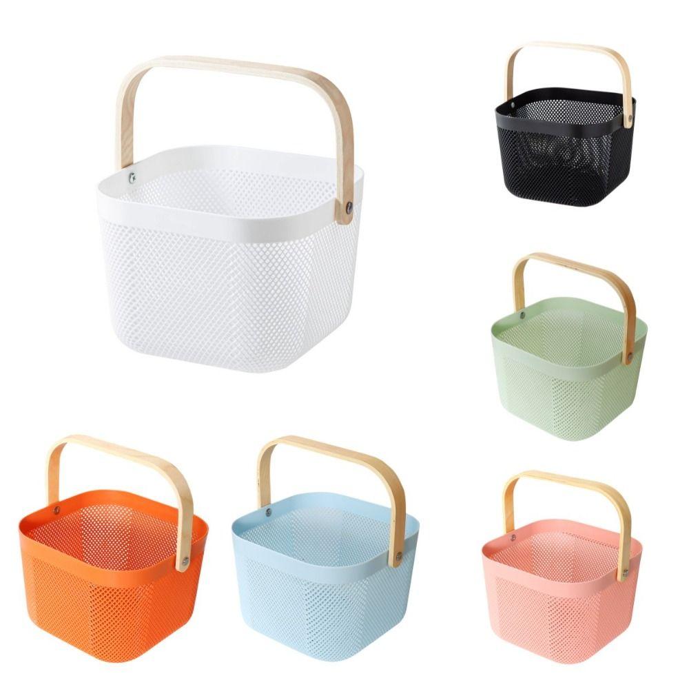 Plastic Fruit and Vegetable Drainage Basket Large Capacity Towel Storage Basket  Living Room