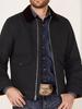 Herren Western Style Color-Block Freizeitjacke mit Reißverschlusskragen für Frühling und Herbst