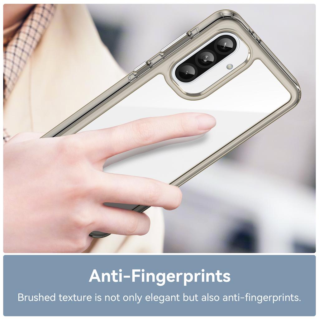 For Samsung Galaxy A36 5G Phone Case WANLONFENG XC Series TPU Acrylic Cover with Tempered Glass (Big Lens Hole)