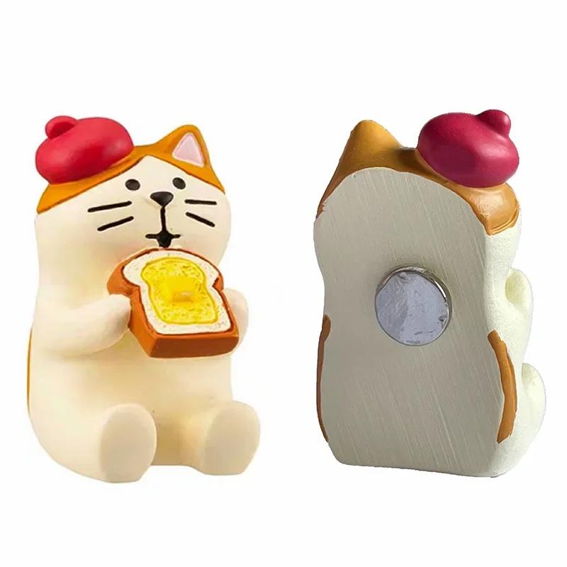 Resin Cute Cartoon Cat Fridge Magnetic Sticker Kawaii Zakka 3D Refrigerator Magnet Magnets Home Decoration Creative BirthdayGift