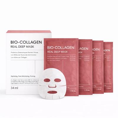Click Sale Bio-Collagen Real Deep Face Mask Sheet | Facial Sheet Mask | Hydrating, Firming & Pore Minimizing | Hyaluronic Acid & Collagen Infused