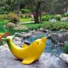 Creative Banana Dolphin Resin Sculpture Decorative Home Garden Accent Piece For Modern Minimalist Decor