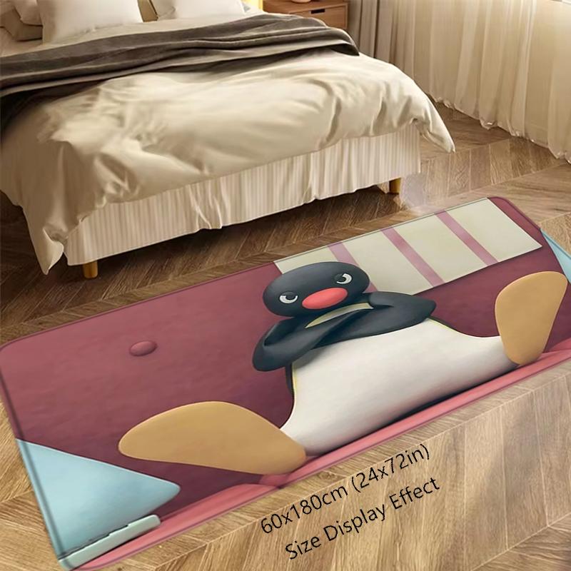 Door Mats Cute Pingu Penguin Interior Foot Rug Welcome Floor Mat for Entryway Soft Hallway Carpet Kitchen Rugs Fluffy Home Decor