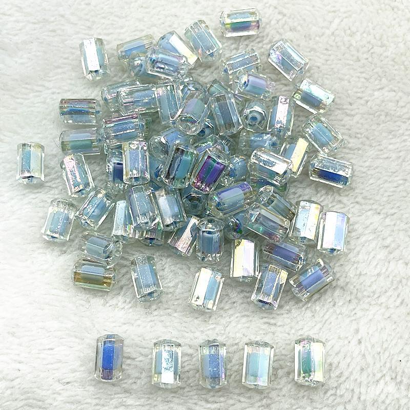 30pcs 12x7mm Matte/Transparency/AB Colour Acrylic Cylinder Beads Loose Spacer Beads for Jewelry Making DIY Bracelets Accessories