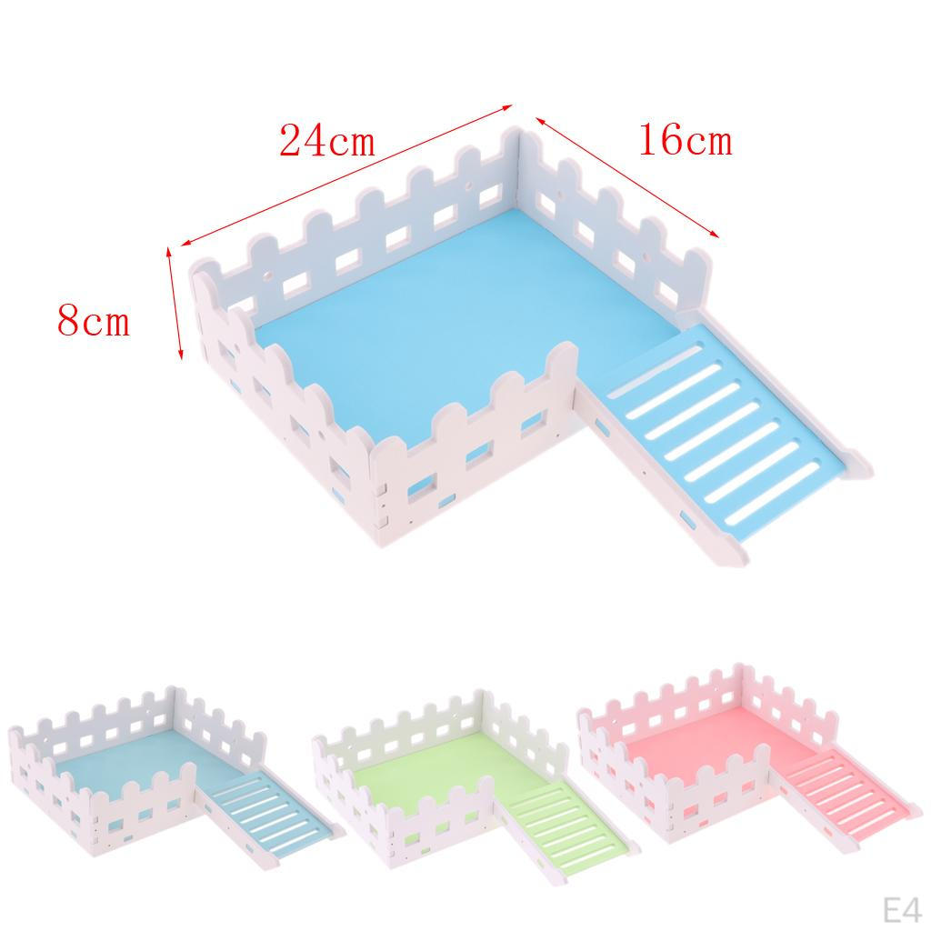 1 Pc Small Pet Hamster Hedgehog Parrot Wooden Ladder Platform Fence