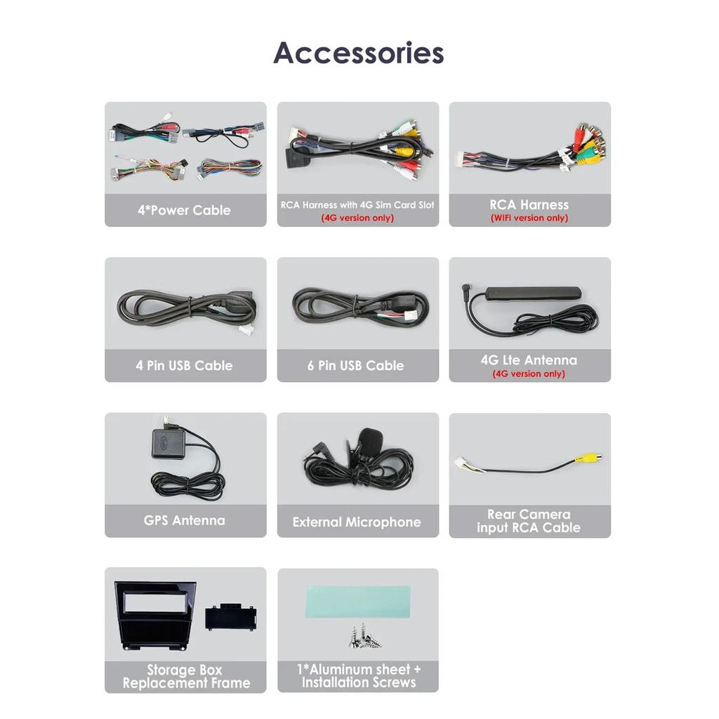 Hizpo2 Din 4G LTE Android 14 10.1" Car Multimedia Player GPS Navigation Support DSP Intelligent Carplay Android Auto for Honda Accord 8 2008-2013 FM