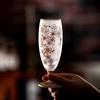 Elegant Sakura Gold-Trimmed Glass Wine Glasses Set Couples Vintage Chic Champagne Flutes 150ml Capacity