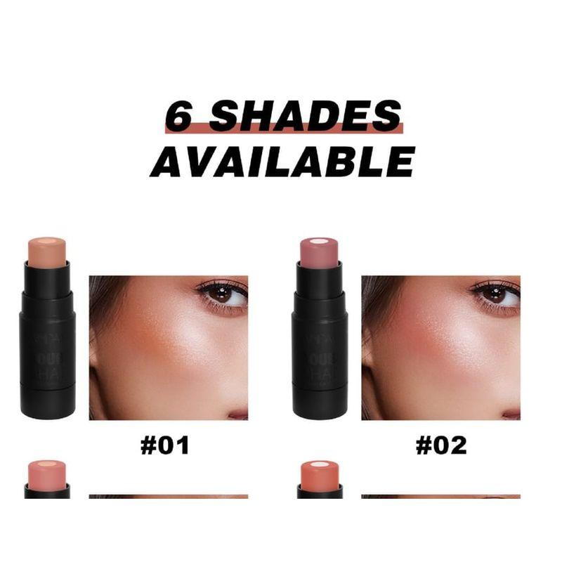HANDAIYAN - 2-in-1 Rouge & Highlight Stick - 6 Farben
