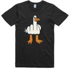 Mens Funny T-Shirt Rude Seagull Design Regular Fit 100% Cotton Tee S