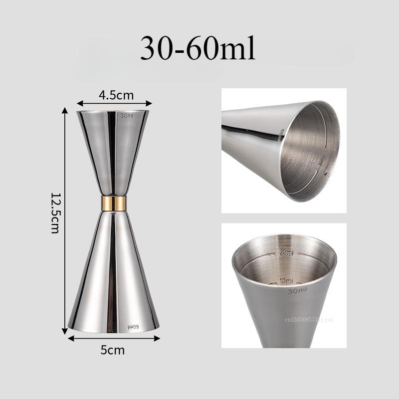 Double-head Stainless Steel Wine Glass with Graduated Cocktail Bar Measures Bar Tools Bar Bartending Tool Set  Mixer Portatil