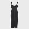 2024 Women's Spring Festival Sleeveless Fitted Mid-Length Dress - BB4-375 (White/Black)