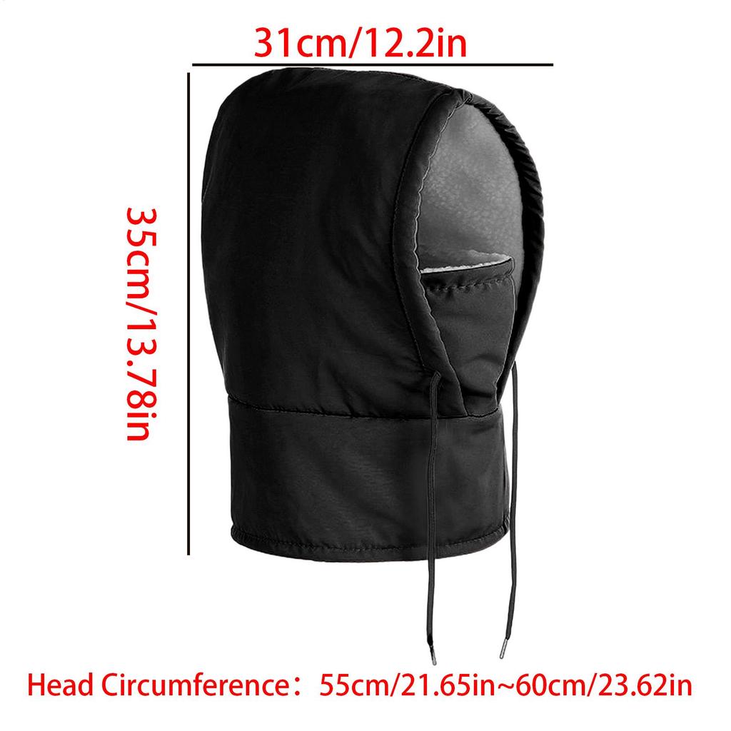 Winter Face Cover Waterproof Neck Warmer Winter Adjustable Skiing Hooded Hat For Runners Cyclists Women Motorcycle Cycling