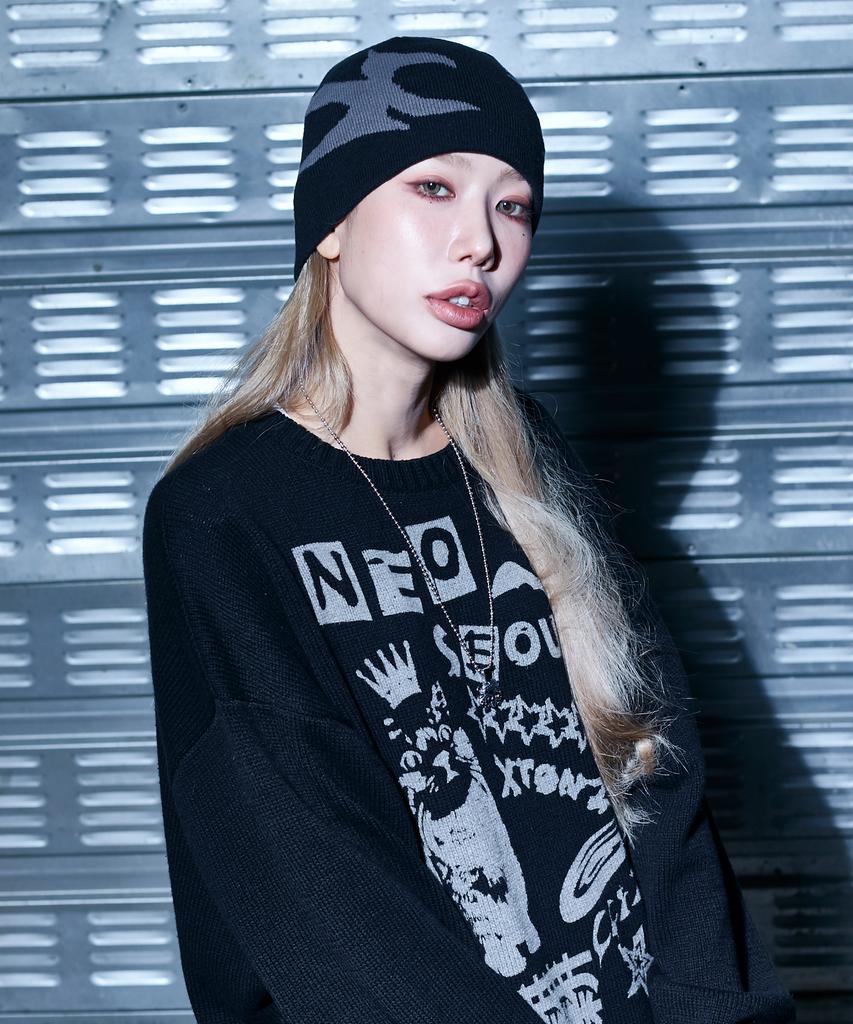XTONZ Xf005 Neo Logo Beanie (Black)