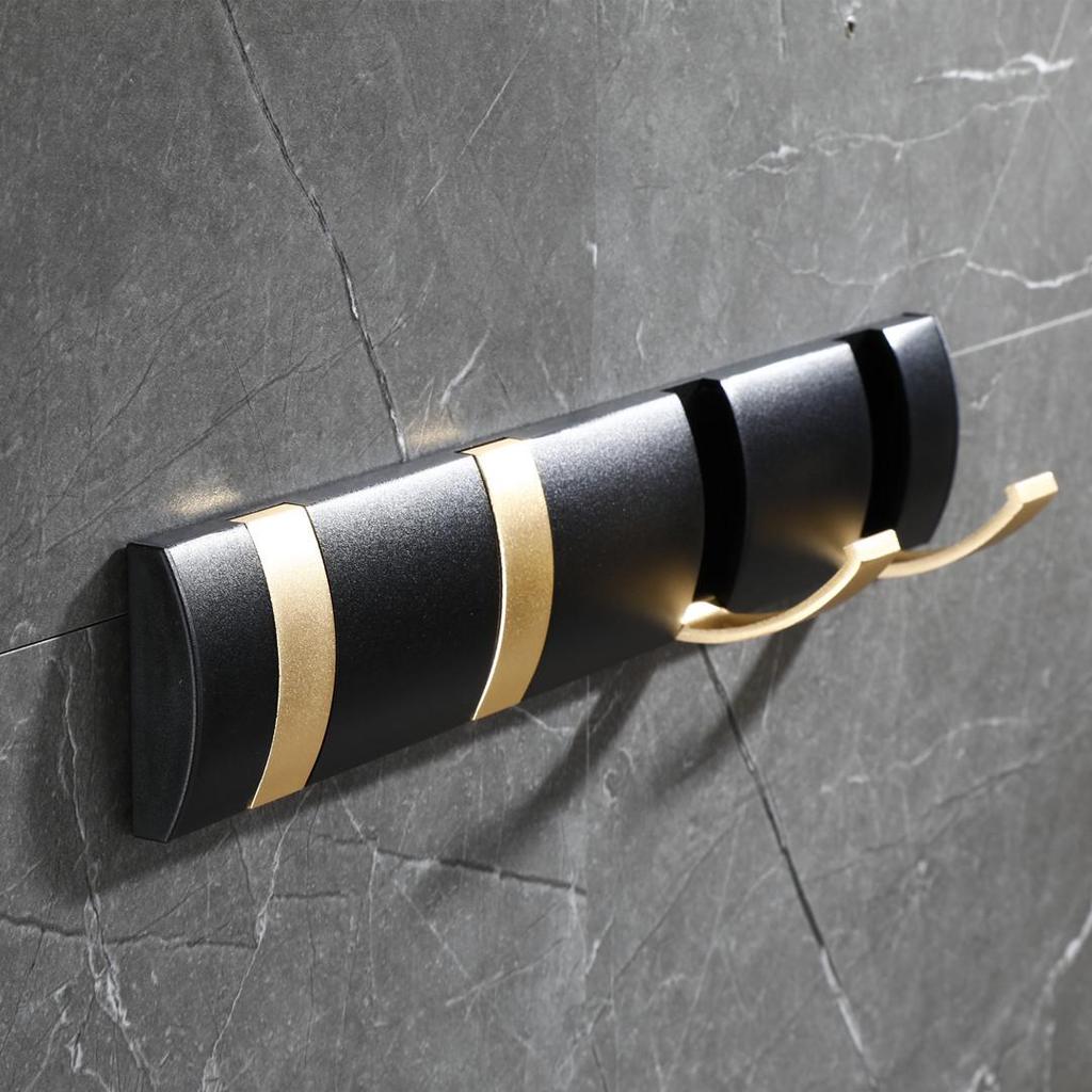 Wall-Mounted Folding Hook for Bathroom, Kitchen, Living Room, Wardrobe - 1 To 6 Row Hooks for Coats, Hats, and Clothes.