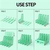 1pc Desktop File Organizer with 4 Compartments PP Material Detachable Space-Saving Office Supplies Document Sorting Storage Box