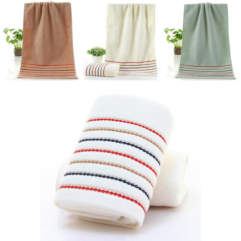 Large Striped Cotton Towel Soft And Absorbent Bath And Shower Towel For Adults And Kids