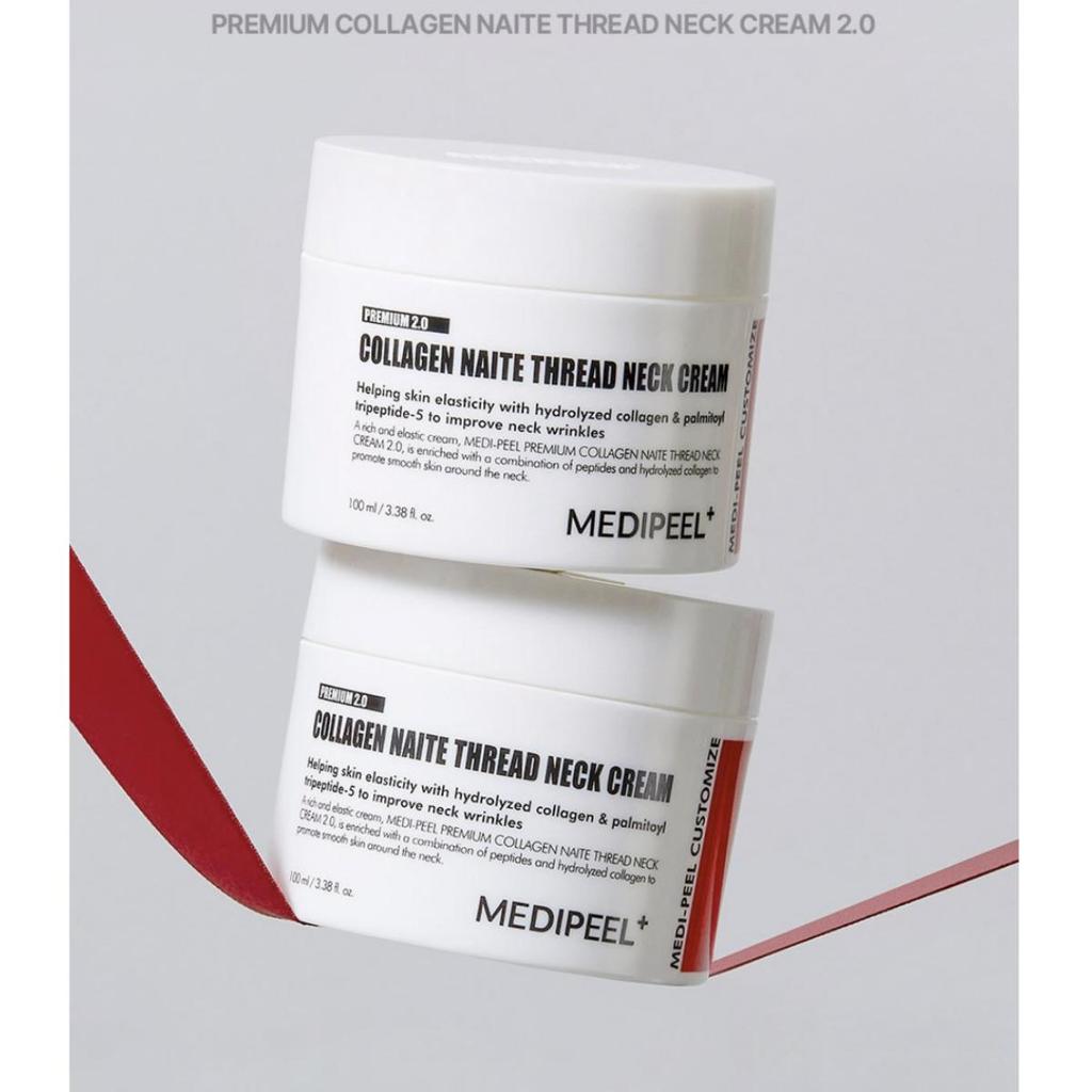 Medipeel Premium 2.0 Collagen Naite Thread Neck Cream 100ml + Peptide Naite 1000 Shot Neck Stick 2.0 20g