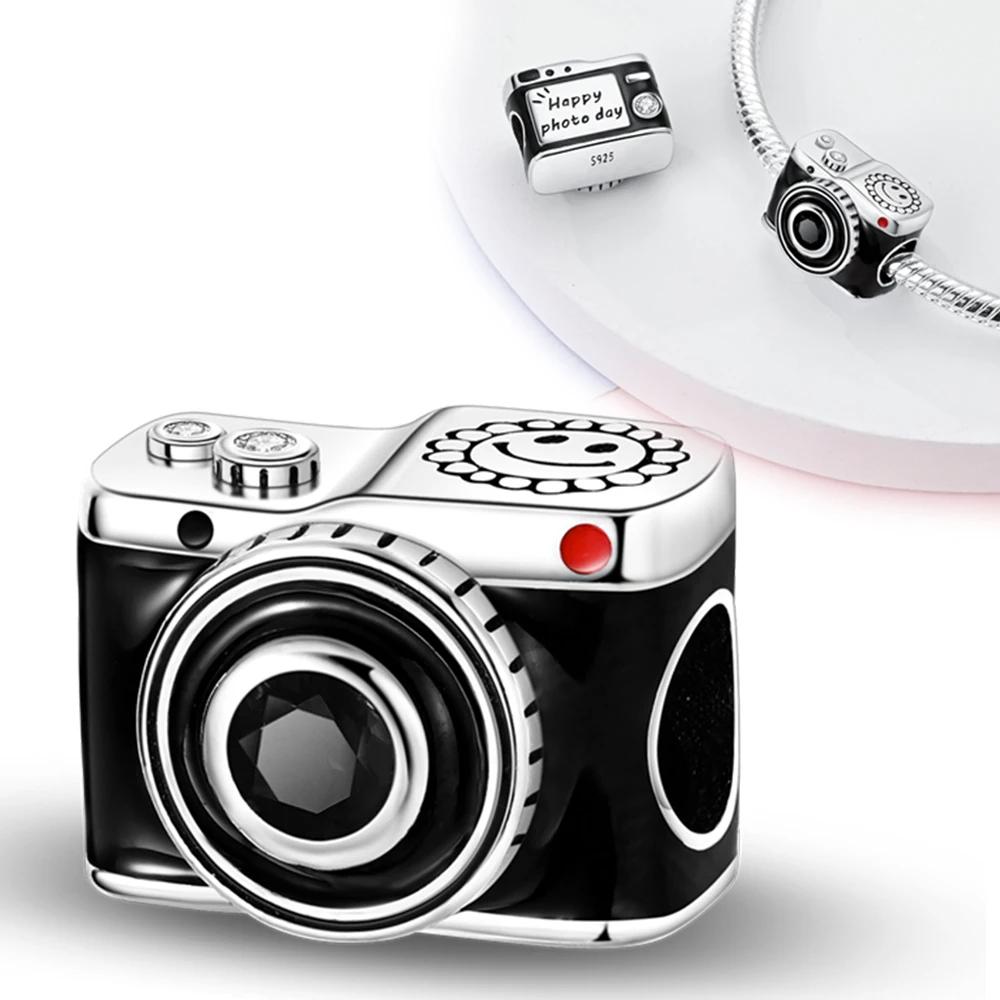 

Copper Black Camera Guitar Charm Pendant Beads Fit Charms Copper Original Bracelet For Women Jewelry