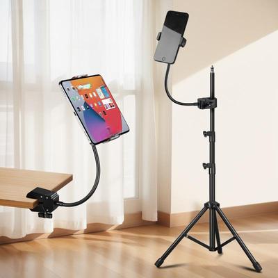 1 Sada Kovový stojan na hadicový mikrofón Hudobný stojan Flexibilný držiak na telefón a tablet Pre tablety a smartfóny od 5 do 12,9 palca