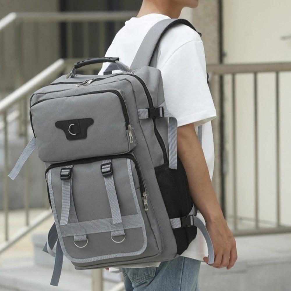 Unisex 60L Men's Backpack Waterproof Wear-resistant Outdoor Hiking Backpack Multi Buckle Large Capacity Commuting Bag Trekking