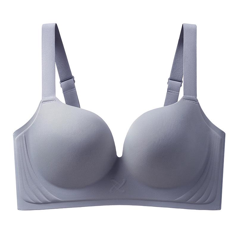 Large Size Smooth Surface Bra for Women Seamless Bra Double Breasted Slim Gathered and Adjusted Bra