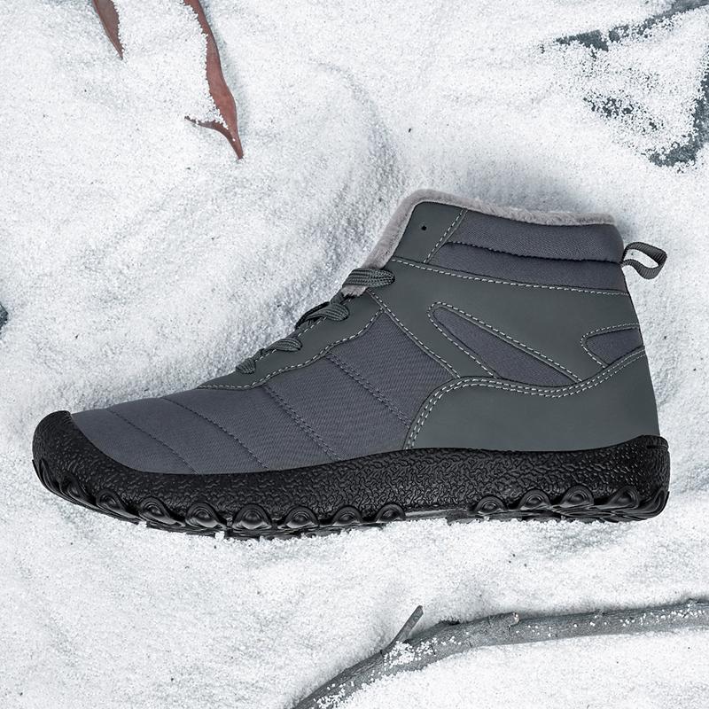 39-48 Zimní pánské outdoorové boty s vysokým svrškem a plusovým sametem, velká velikost, turistické boty plus teplá turistická obuv s kožešinou