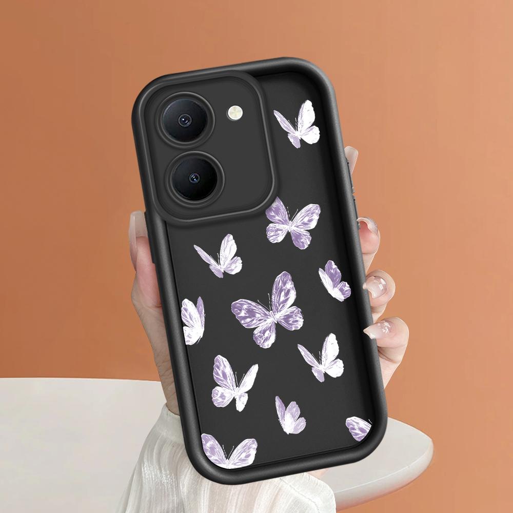 Soft Silicone Square Ladders Cartoon Pattern Full Cover Camera Protection Shockproof Case for iPhone Infinix Tecno Vivo