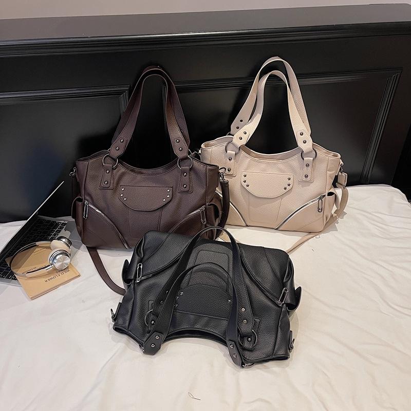 Women's Retro Crossbody Handbag: Fashionable, Versatile, Simple, Commuter-Style, Large Capacity Shoulder Tote