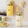Suction Cup Chopstick Holder Wall Mounted Kitchen Cutlery