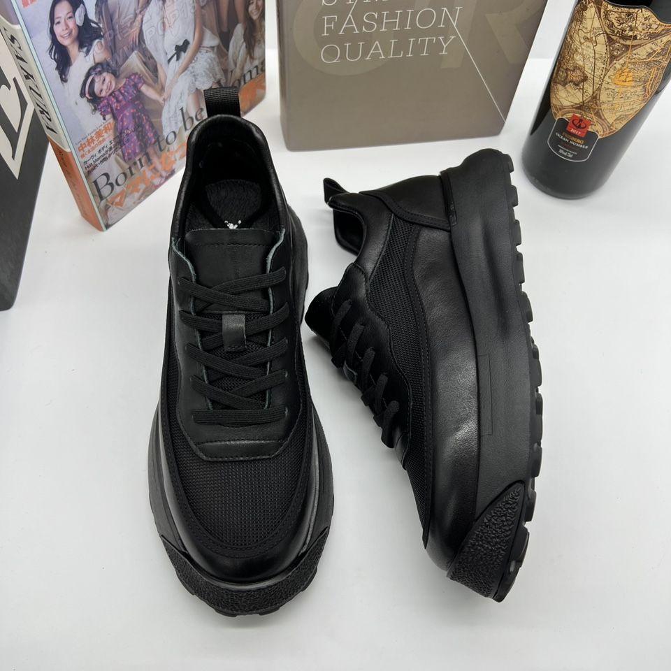 Herrenschuhe mit dicker Sohle Einfache Sommer-Strick-Sportschuhe Mesh-Freizeitschuhe Zapatos Casuales Sneakers Zapatillas De Deporte