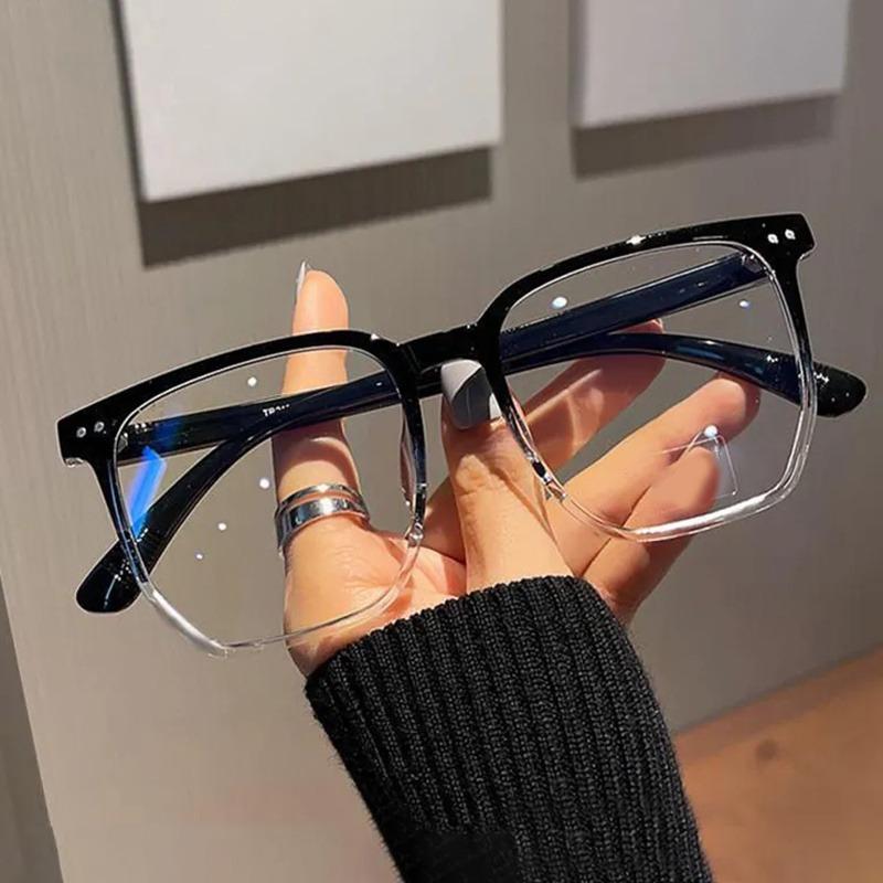 3 Pieces of Blue Light Blocking Glasses - Fashionable Square Fake Glasses, Anti Radiation Computer Gaming Glasses, Sunglasses