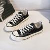 Shoes Women's New Versatile Breathable Black Round Head Flat-soled Canvas Shoes Students Lightweight Little White Shoes Women