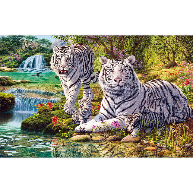 Scenery Diamond Embroidery 5D DIY Diamond Painting Tiger Full Square/Round Drill Mosaic Painting Cross Stitch Home Decoration
