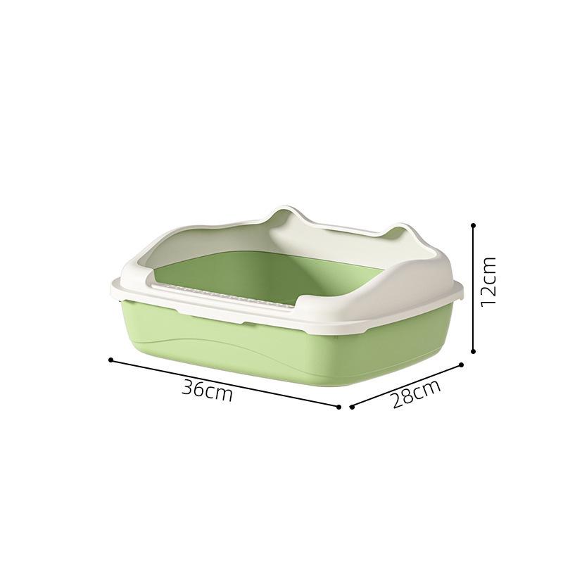 Compact Semi-Enclosed Cat Litter Box with Odor Proof Design