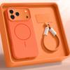 Luxury Liquid Silicone Lanyard Phone Case For iPhone 17 16 15 14 13 Pro Max For Magsafe Magnetic Strap Protector Soft Back Cover