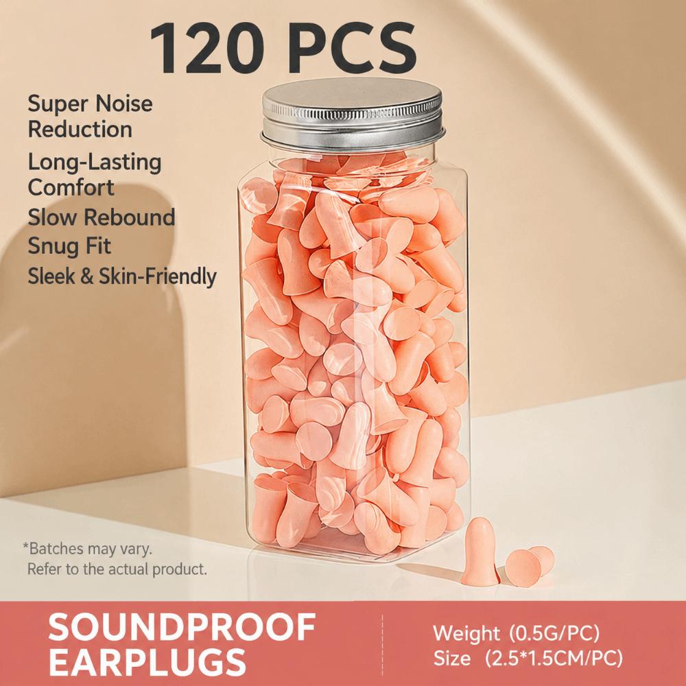 60/120PCS Sponge Sleeping Ear Plugs Multicolor Travel Earplugs Student Dormitory