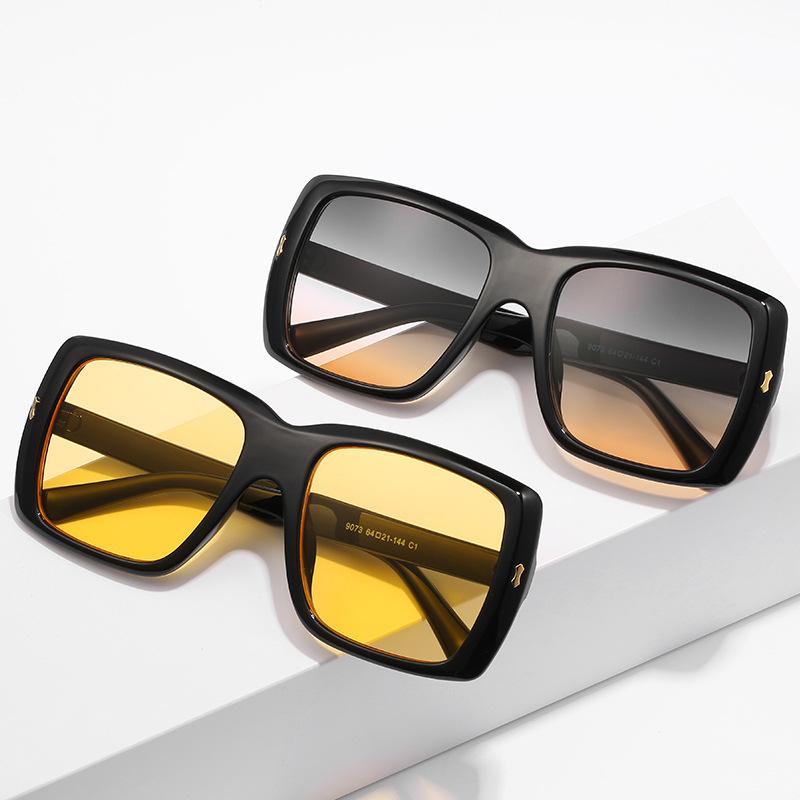 New large square sunglasses, European and American trend rice glasses, personalized versatile sunglasses for women
